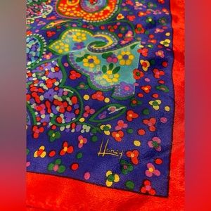 Honey Floral Print Silk Scarf